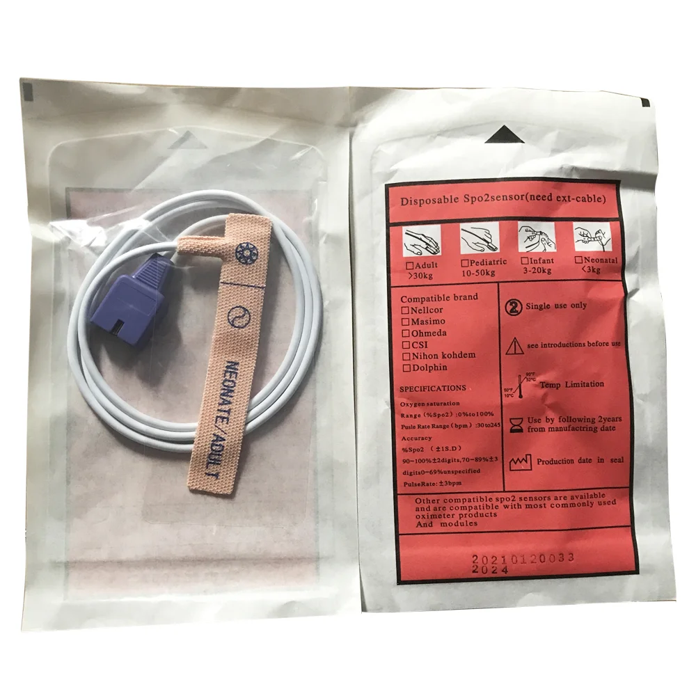 SENSOR SPO2 DESCARTABLE 9 PINES T/Nellcor - Imagen 4